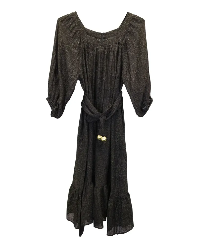 Lisa Marie Fernandez shimmering belted jumpsuit - Schwarz Schwarz