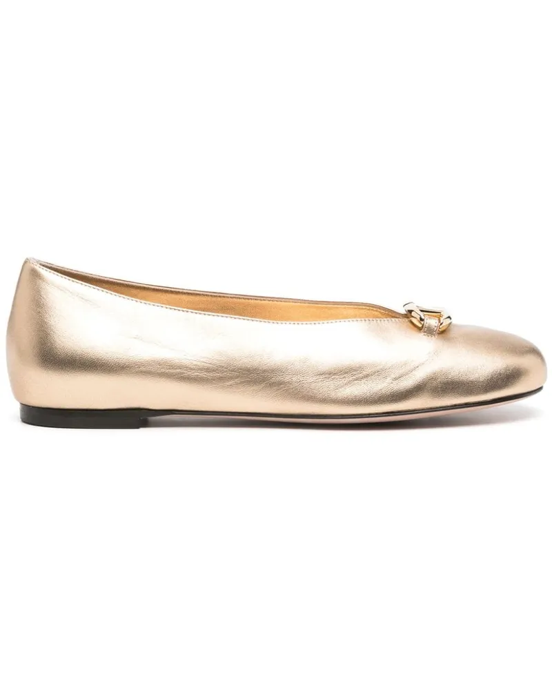 Valentino Garavani Ballerinas mit VLogo - Gold Gold