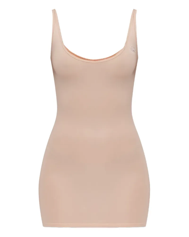 Diesel Minikleid mit Logo-Schild - Nude Nude