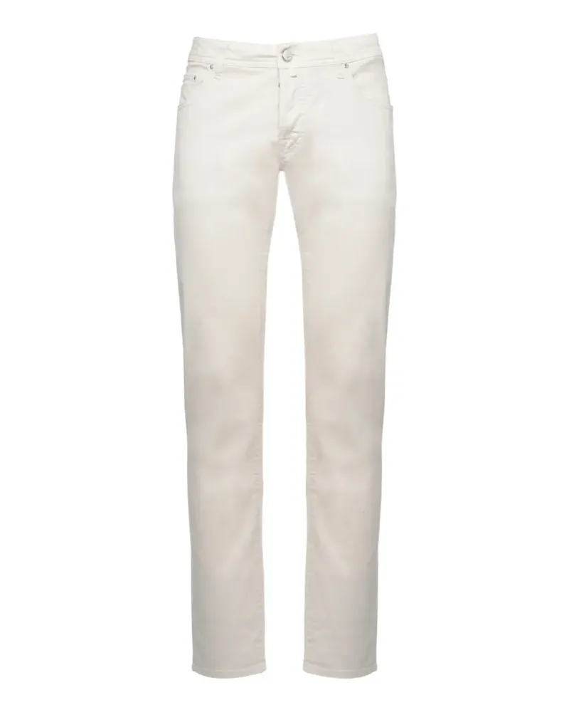 Jacob Cohën logo-patch jeans - Weiß Weiß