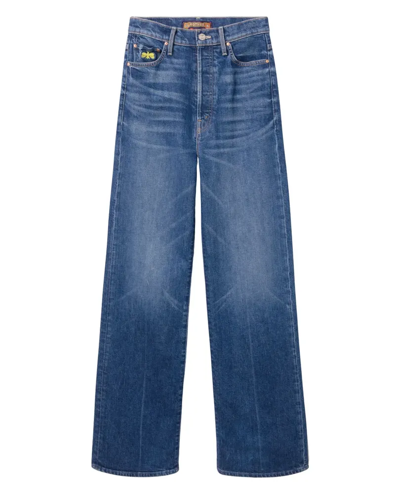 La DoubleJ x Mother the Tune Up Maven Sneak Jeans - Blau Blau