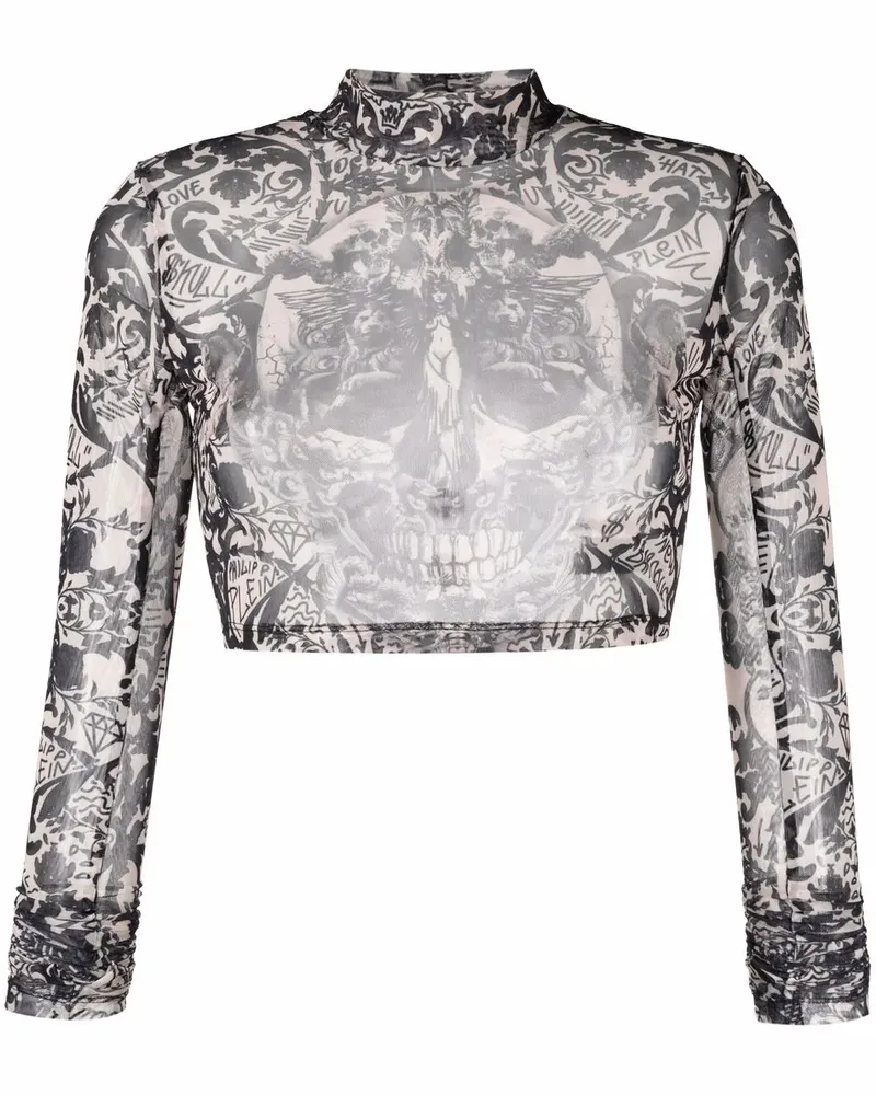 Philipp Plein New Baroque Cropped-Oberteil - Nude Nude
