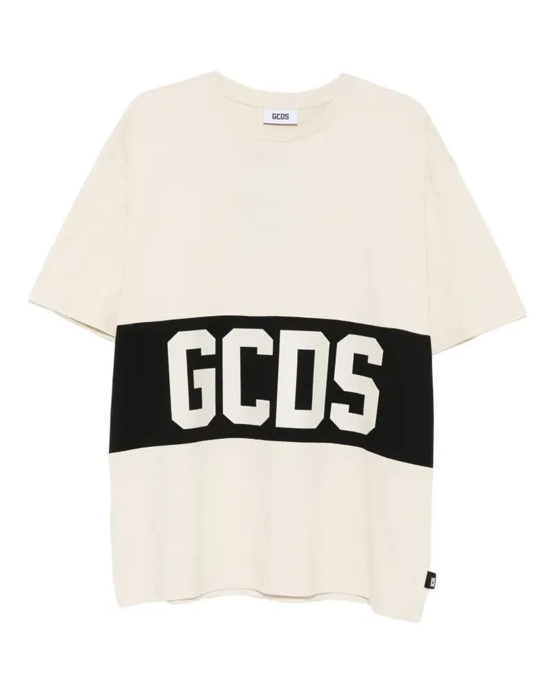 GCDS T-Shirt mit Logo - Nude Nude