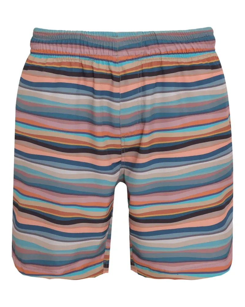 Amir Slama Gestreifte Badeshorts - Blau Blau