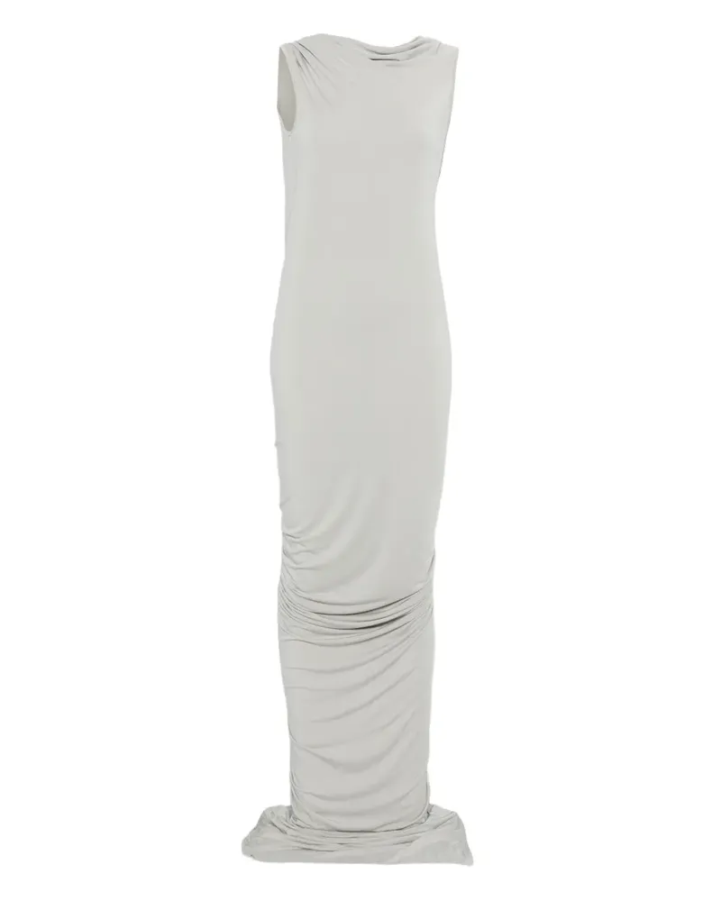 Rick Owens Lilies Drapiertes Maxikleid mit Raffungen - Grau Grau