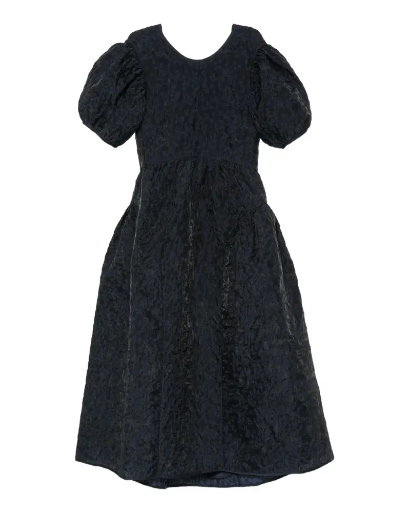Cecilie Bahnsen open-back puff-sleeve midi dress - Schwarz Schwarz