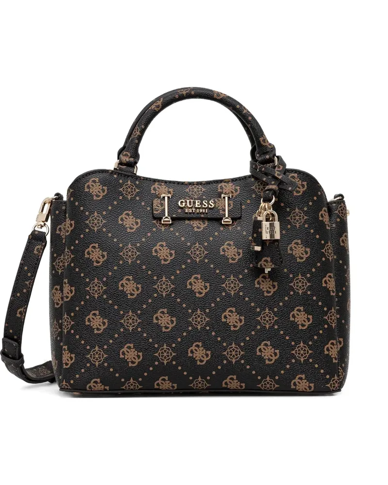 Guess Silia monogram logo-plaque tote bag - Schwarz Schwarz