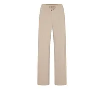 Gestreifte Hose mit Kordelzug - Nude