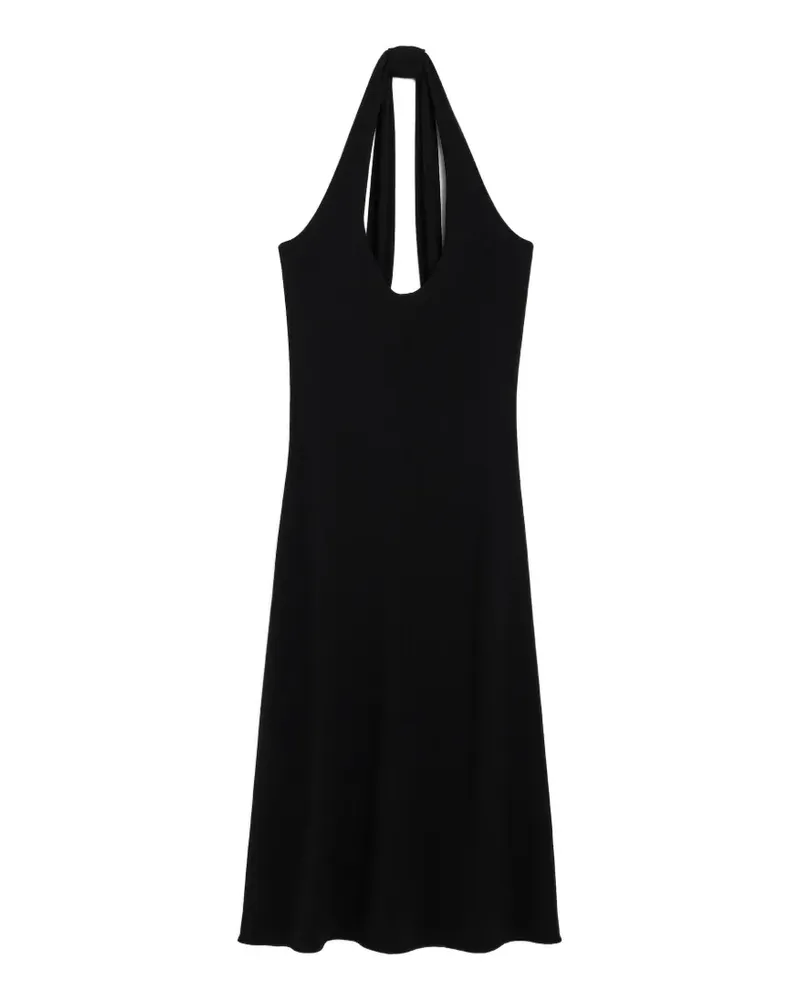 AMI Paris Neckholder-Midikleid aus Jersey - Schwarz Schwarz