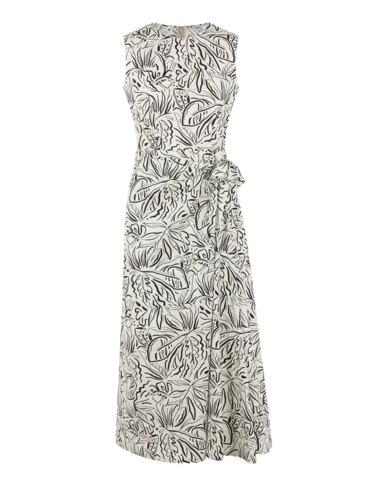 ASPESI floral-print midi dress - Nude Nude