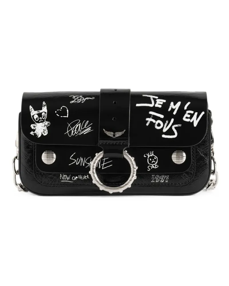 Zadig & Voltaire x Kate Moss Kate Arty-Tag Portemonnaie - Schwarz Schwarz