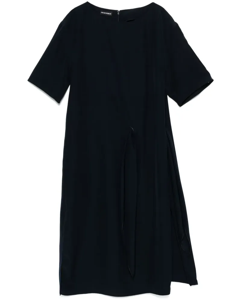 Emporio Armani Minikleid mit seitlicher Schnürung - Blau Blau