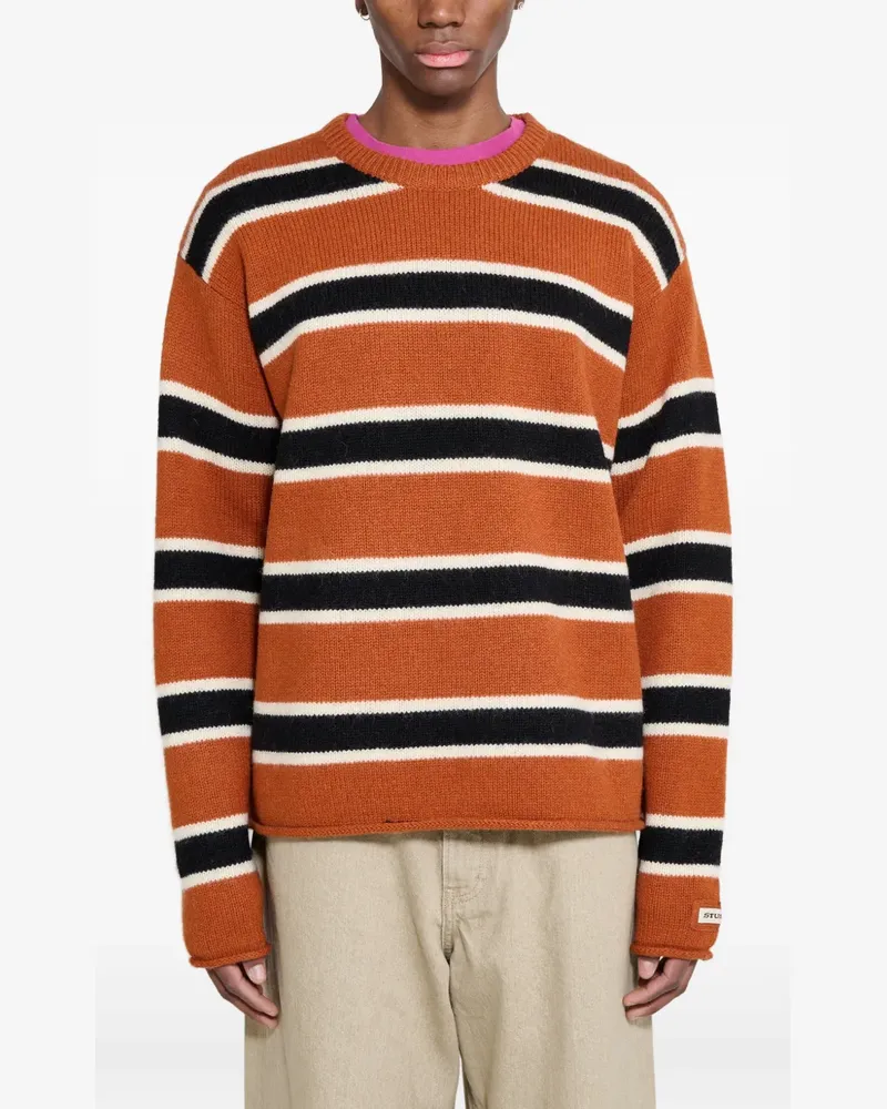 Stüssy striped wool sweater - Orange Orange