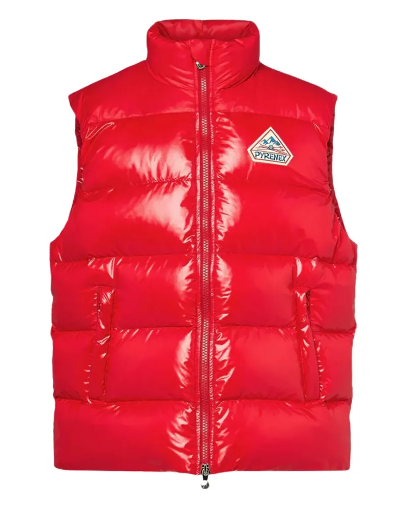 Pyrenex Daunenweste mit Logo - Rot Rot