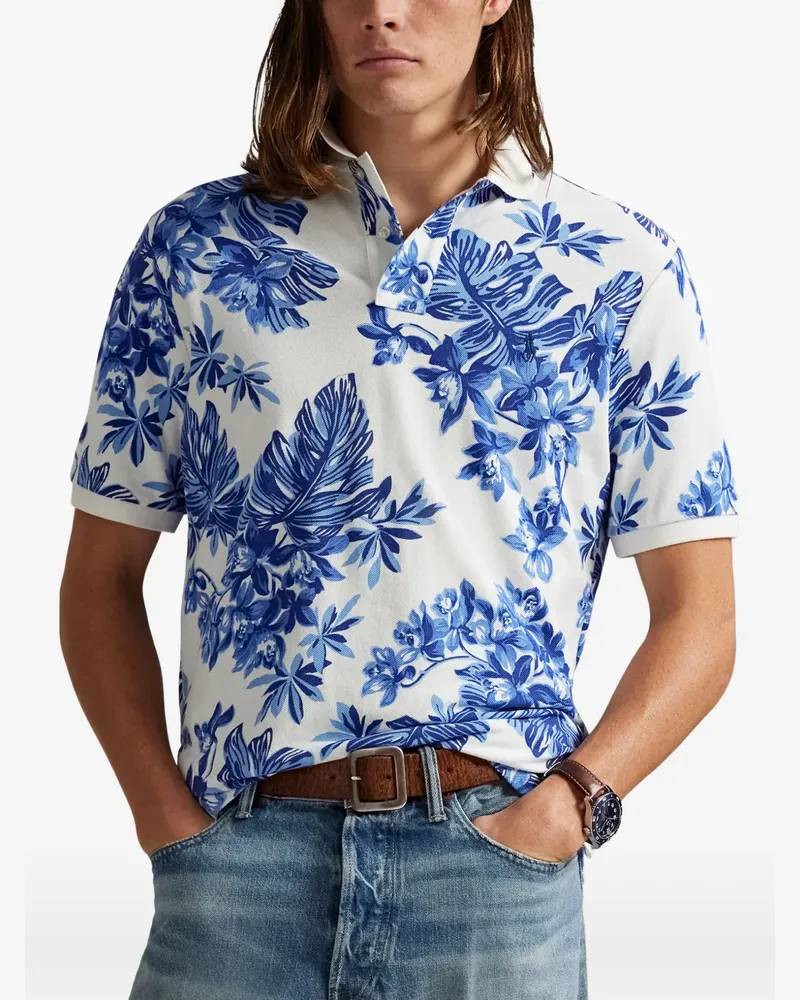 Ralph Lauren floral polo shirt - Weiß Weiß