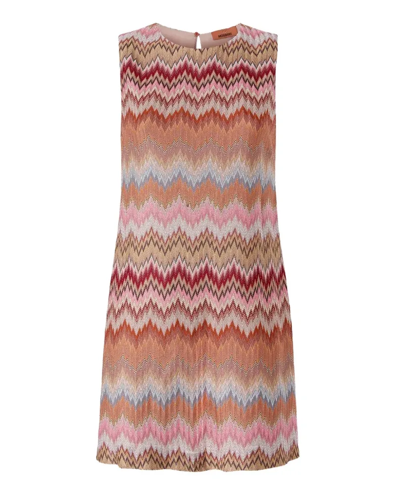 Missoni zigzag-pattern sleeveless mini dress - Orange Orange