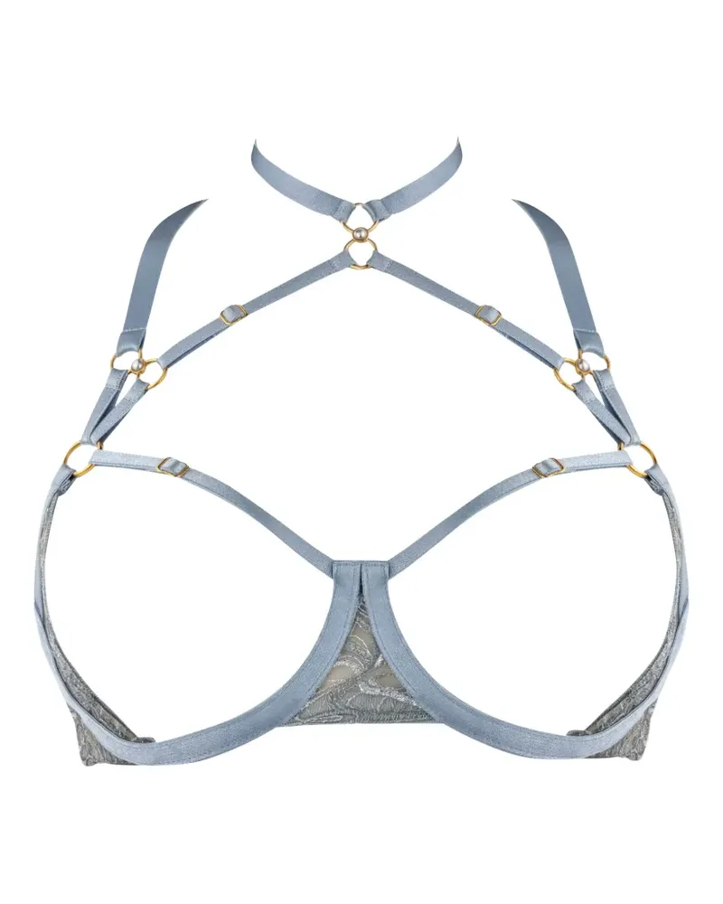 Bordelle Pearl BHs mit Riemen - Blau Blau
