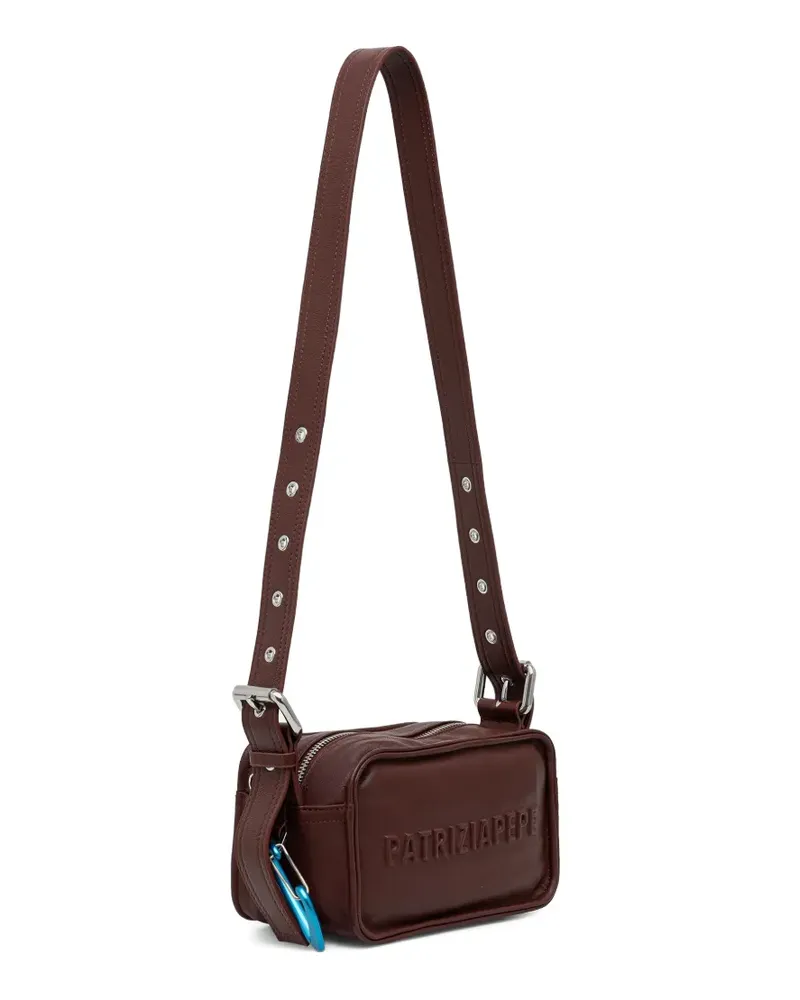 Patrizia Pepe Mini (Im)Perfection Umhängetasche mit Prägung - Braun Braun