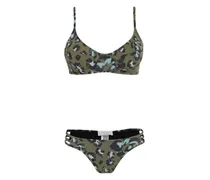 Bikini mit Leoparden-Print - Grün