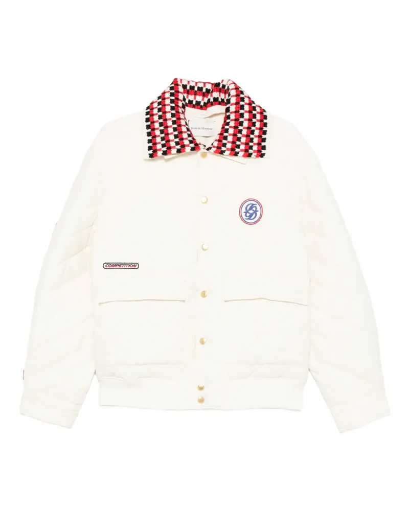 Drôle de Monsieur Gesteppte Bomberjacke mit Logo-Patch - Weiß Weiß