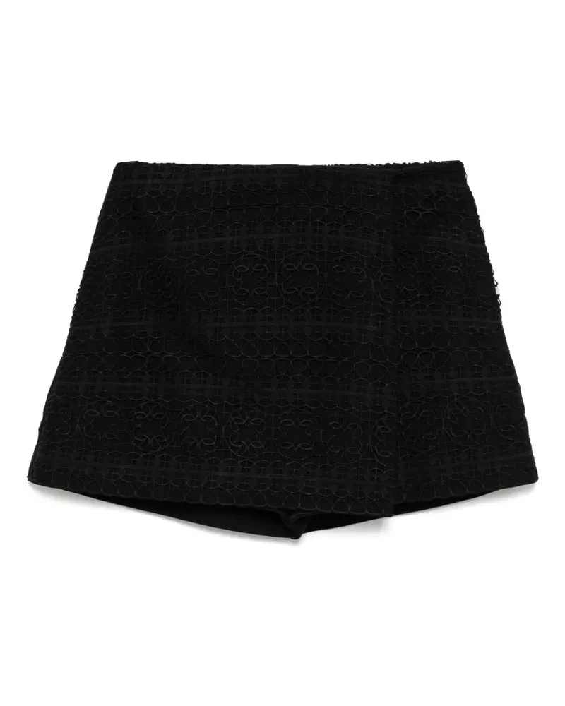 Elie Saab Shorts aus Makramee - Schwarz Schwarz
