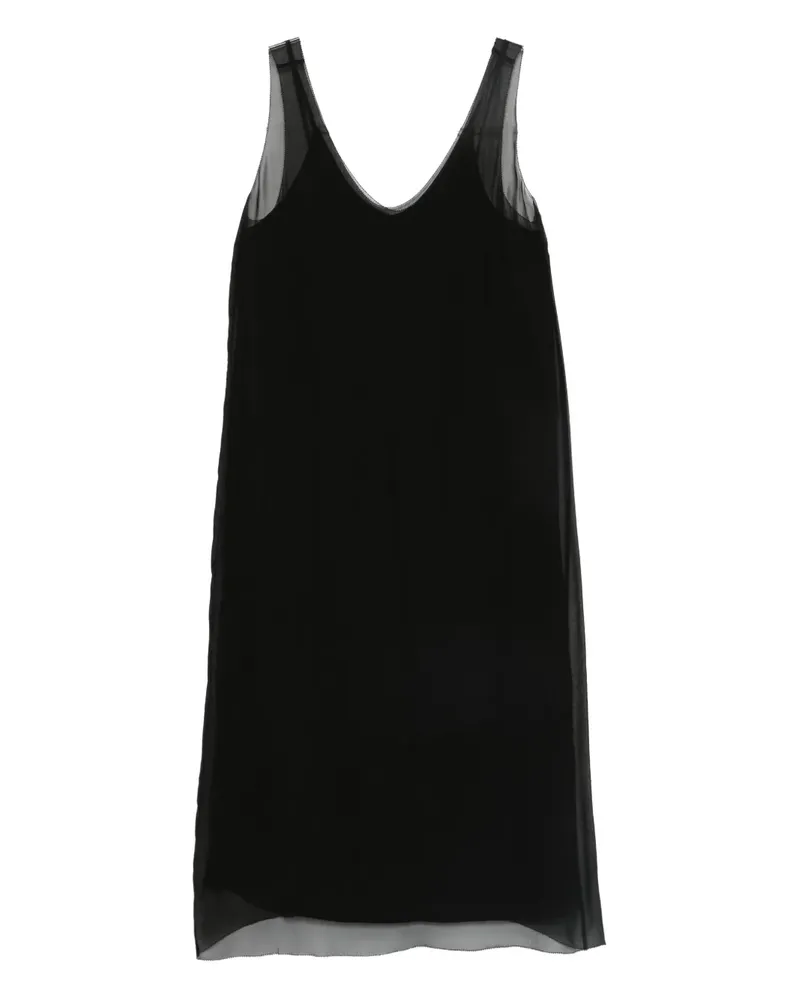 Totême Minikleid mit Spaghettiträgern - Schwarz Schwarz