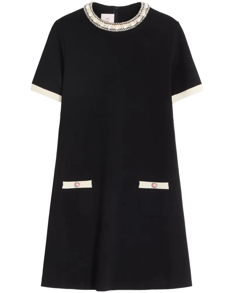 Valentino Garavani Besticktes Minikleid - Schwarz Schwarz