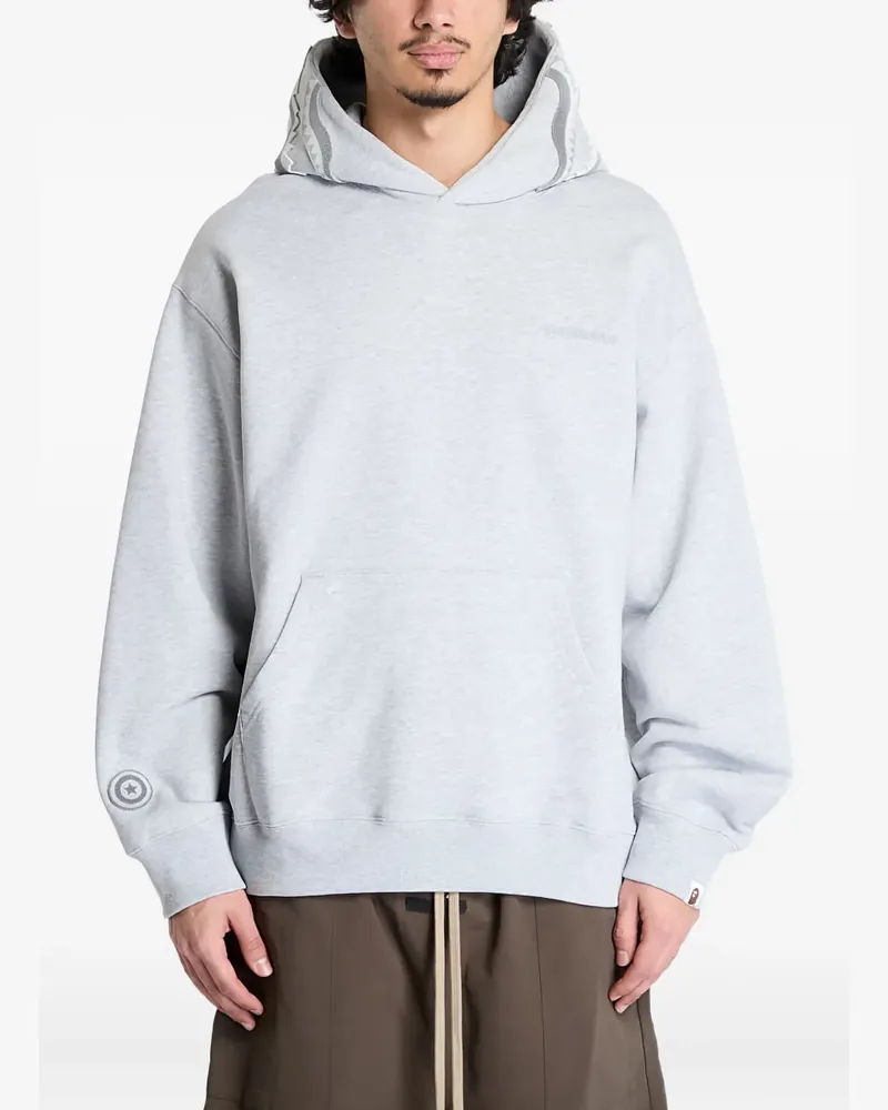 BAPE Hoodie mit Hai-Logo - Grau Grau