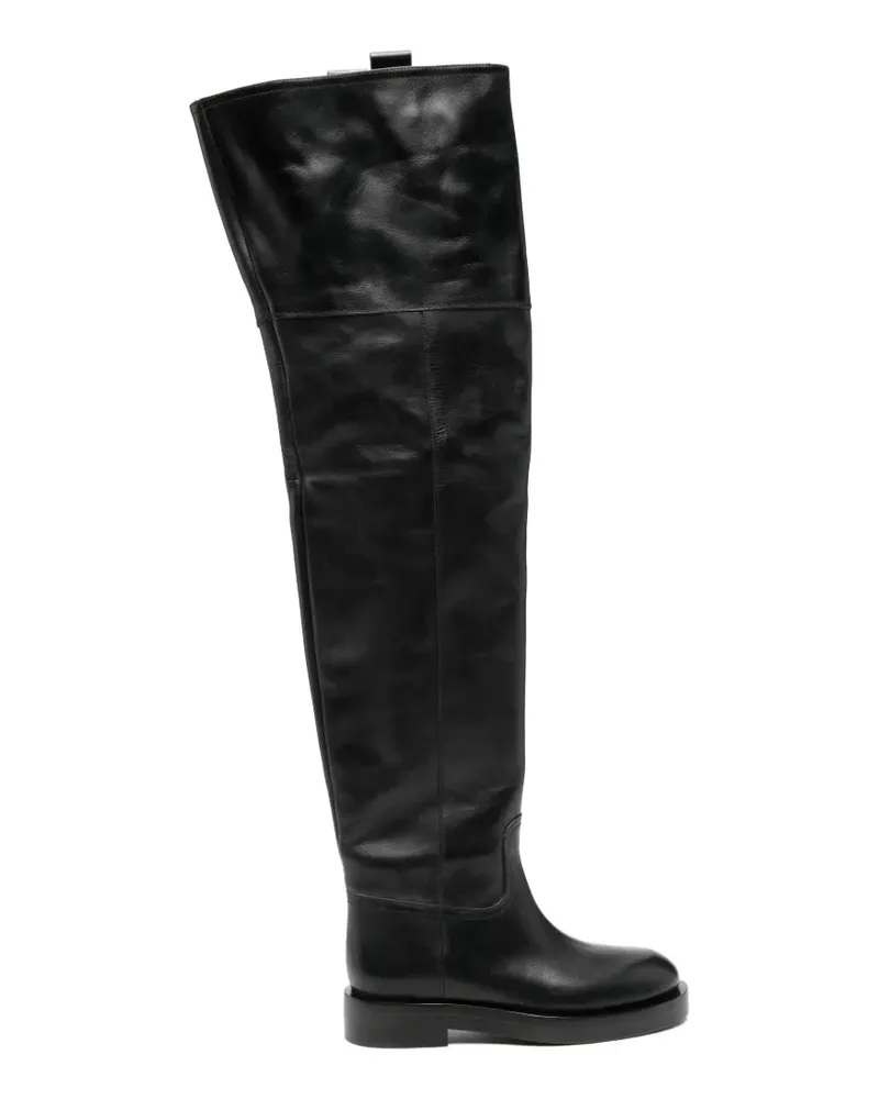 Paris Texas Overknee-Stiefel aus Nappaleder - Schwarz Schwarz