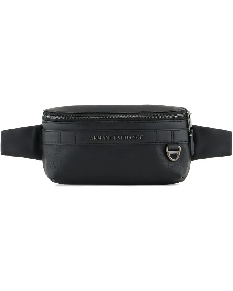 Armani Exchange Gürteltasche aus Faux-Leder - Schwarz Schwarz