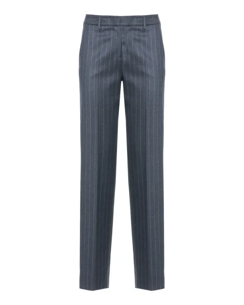LARDINI pinstripe-print straight-leg trousers - Blau Blau