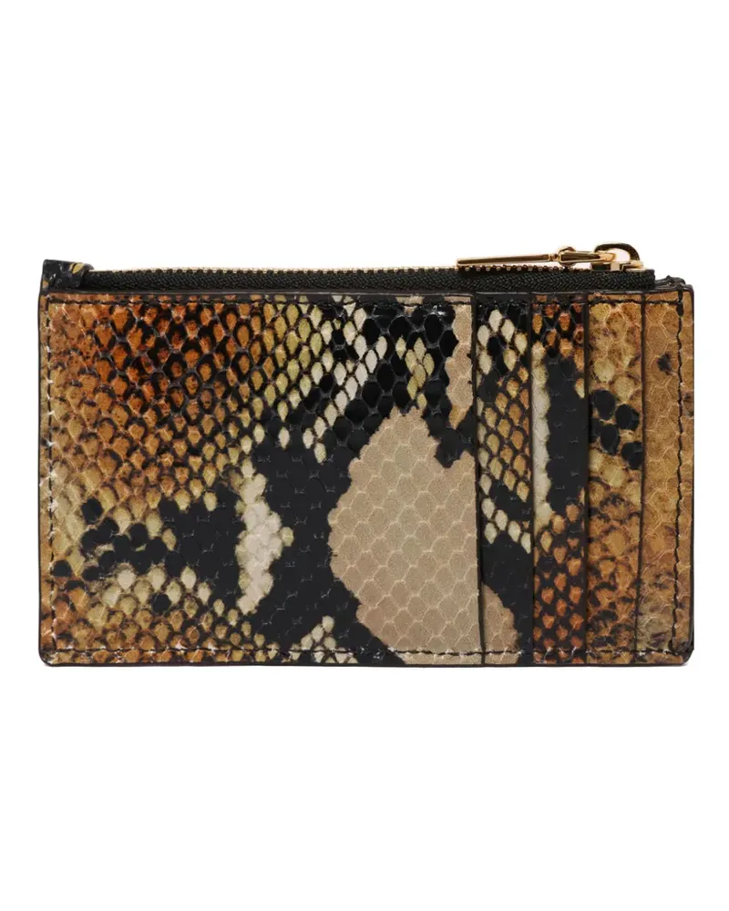 Alexander McQueen Kartenetui mit Schlangenmuster - Braun Braun