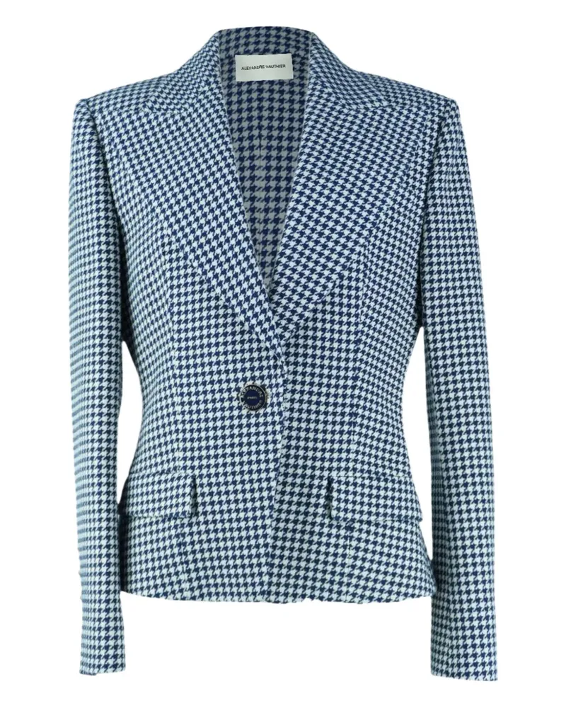 Alexandre Vauthier houndstooth-pattern blazer - Blau Blau
