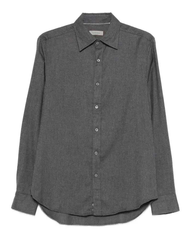 Canali Klassisches Hemd - Grau Grau