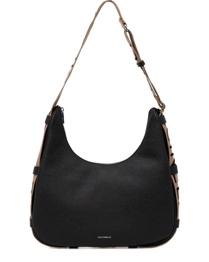 Coccinelle Logo Zip Tote Bag - Schwarz Schwarz