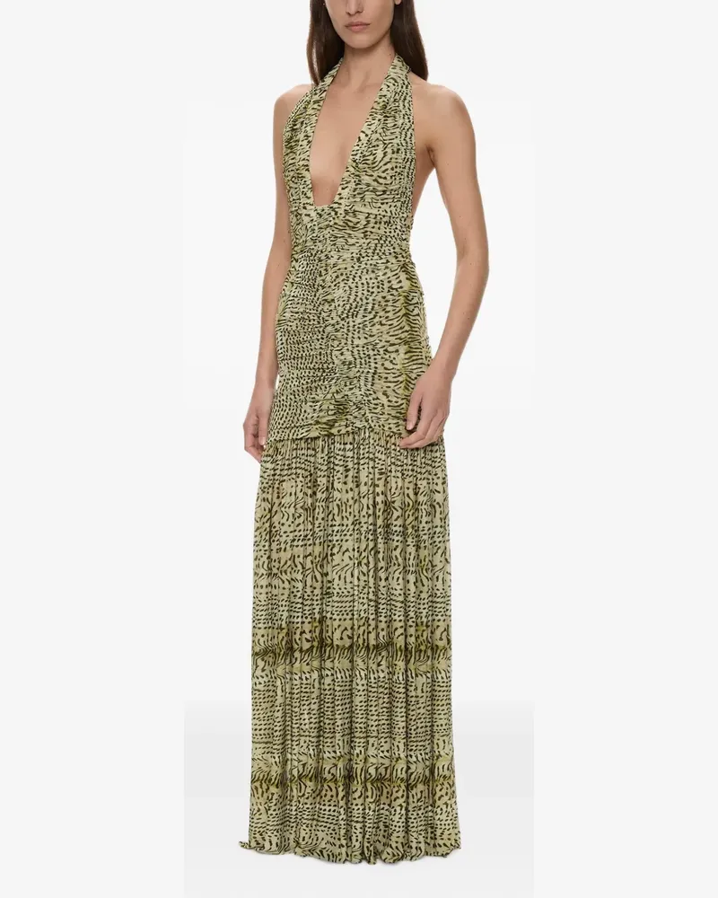 Christopher Esber Gerafftes Orion Maxikleid - Grün Grün