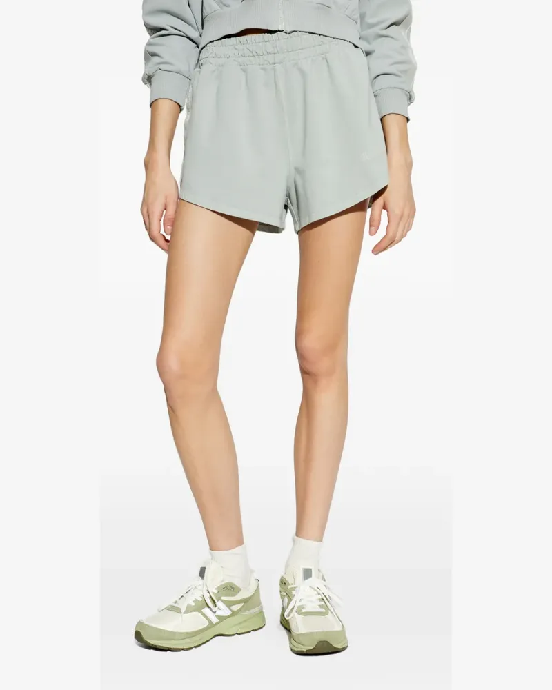 Moschino logo-tape curved-hem shorts - Blau Blau