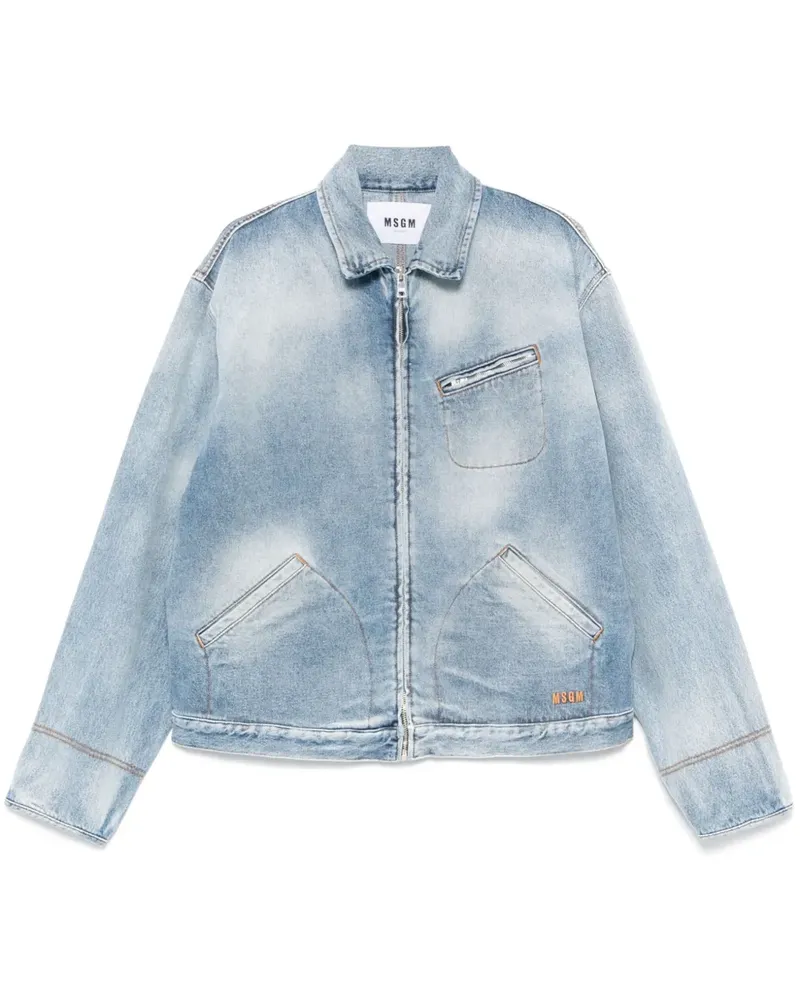 MSGM Klassische Jeansjacke - Blau Blau