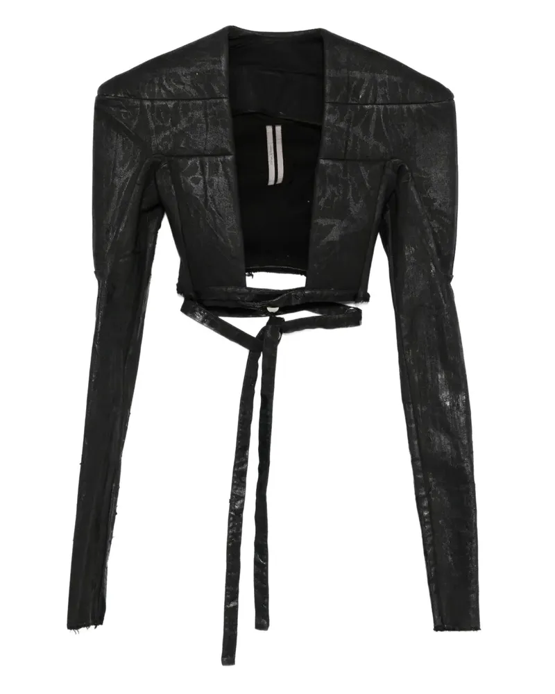 Rick Owens Jacke mit Bindegürtel - Schwarz Schwarz