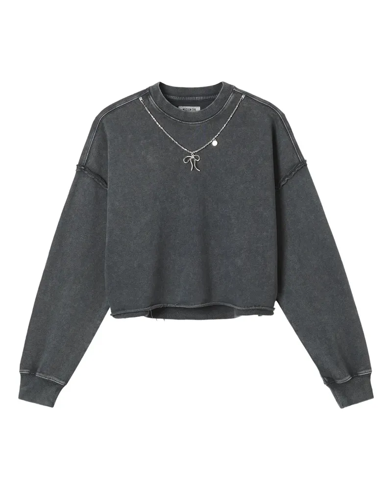 Musium Div. raw cut-edge cotton sweatshirt - Schwarz Schwarz