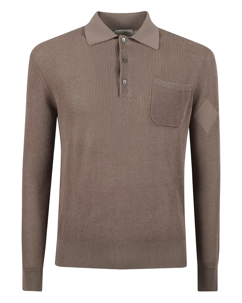 Ballantyne pocket rib polo shirt - Braun Braun