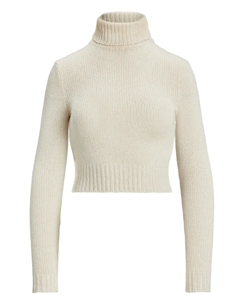 Ralph Lauren Cropped-Rollkragenpullover - Nude Nude