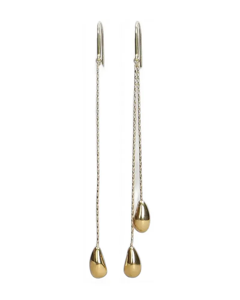 Isabel Marant drop-chain teardrop-pendant earrings - Gold Gold