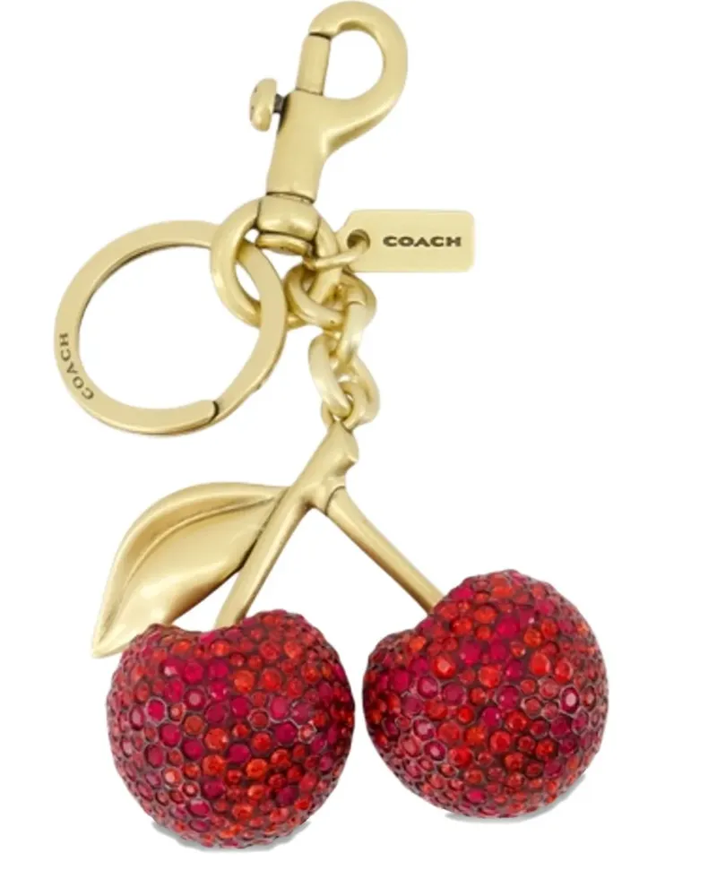 Coach cherry-motif bag charm - Gold Gold