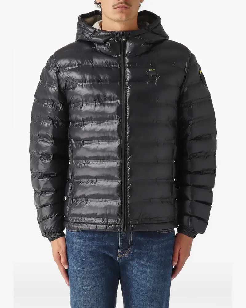 Blauer Gesteppte Charles Sorona® Aura Kapuzenjacke - Schwarz Schwarz