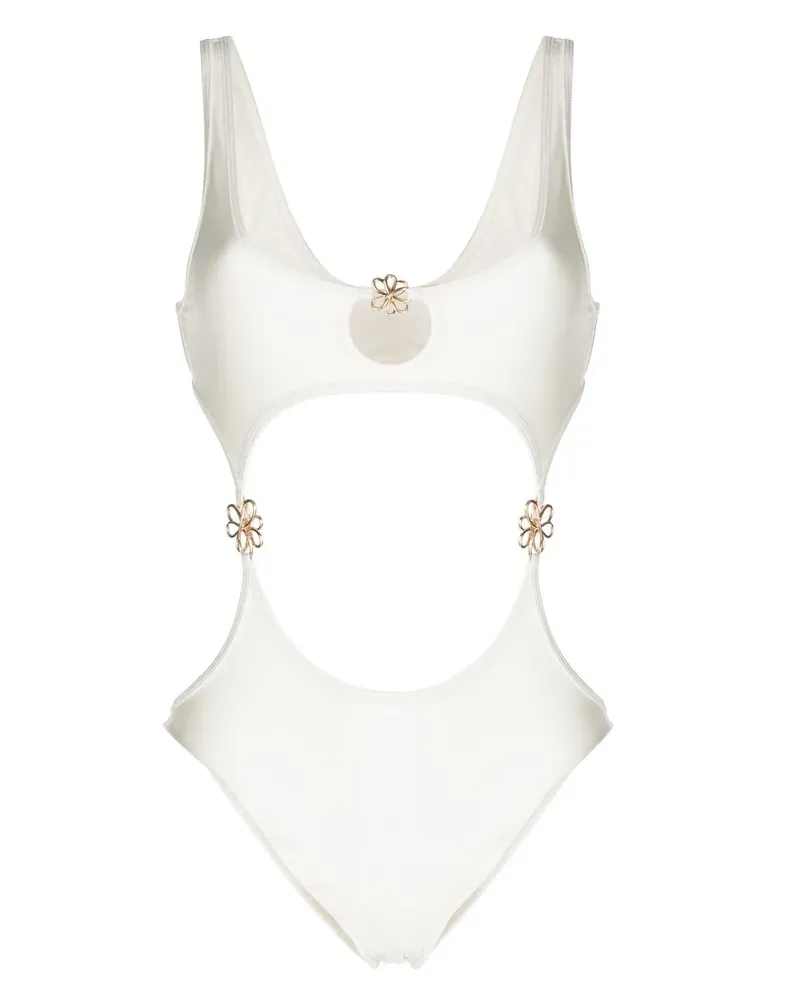 Cult Gaia Klassischer Badeanzug - Weiß Weiß