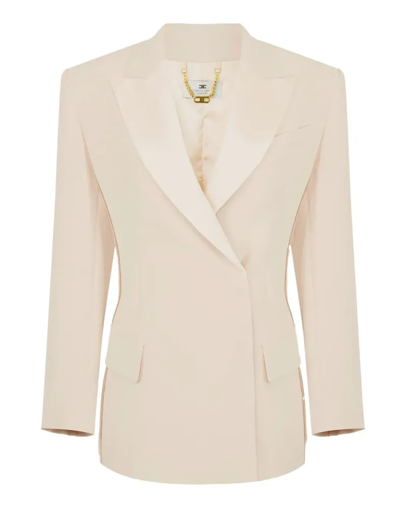 Elisabetta Franchi double-breasted peak lapels jacket - Nude Nude