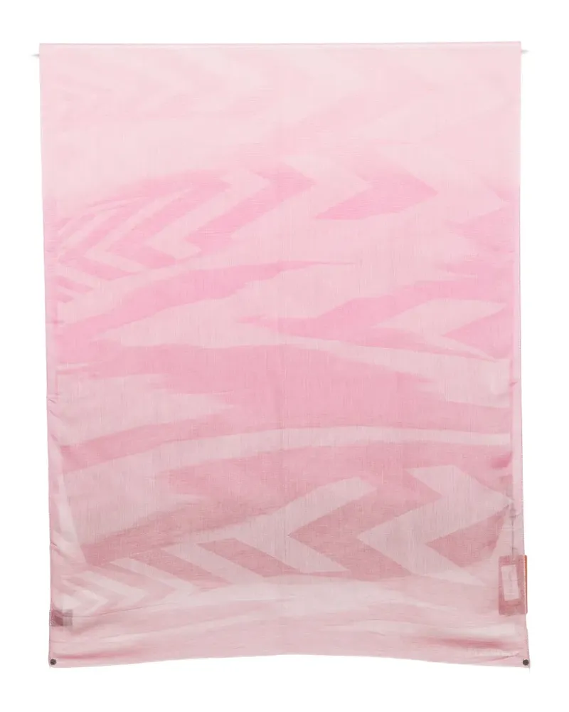 Missoni zigzag-print frayed scarf - Rosa Rosa