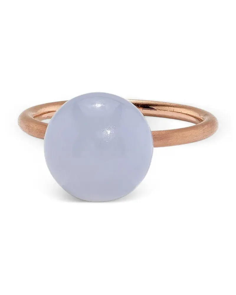 Irene Neuwirth 18kt Medium Gumball Rotgoldring mit Chalcedon - Rosa Rosa
