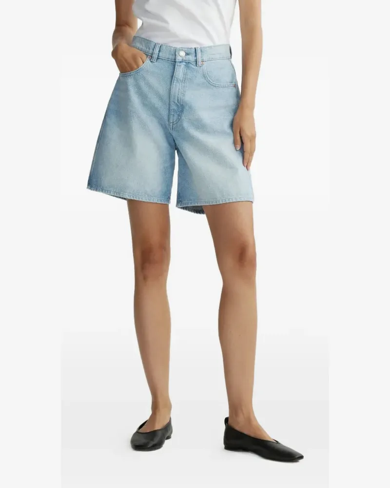 DL1961  Taylor faded-effect high-waisted shorts - Blau Blau
